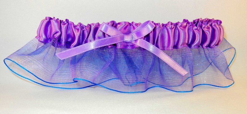 Grape Ombre Prom Garter